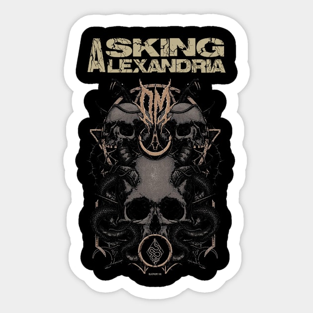 asking alexandria Sticker by Ahan Drawing Vintage